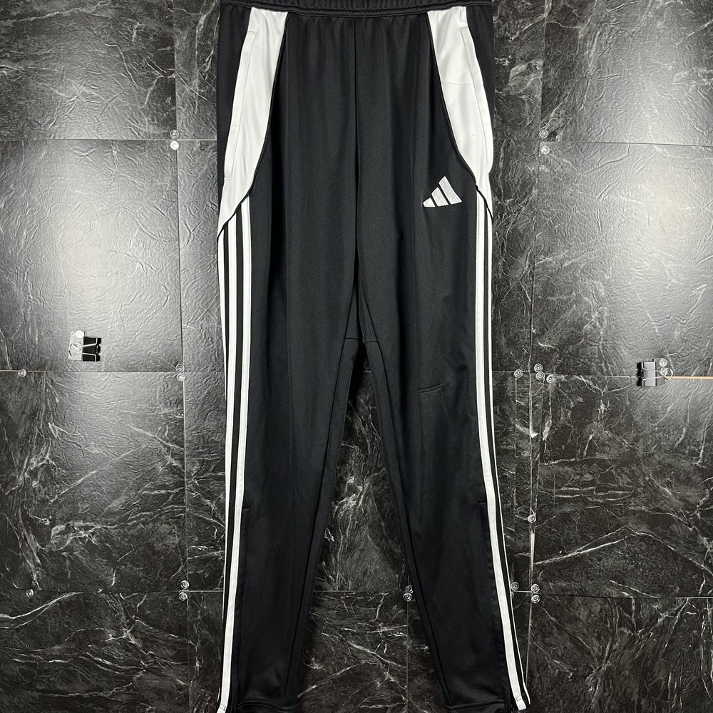 Adidas Men's Black 3-Stripes Sweatpants Jogger Large